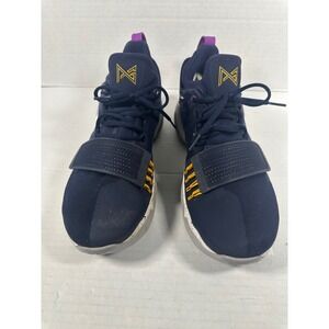 Nike PG 3 Basketball Shoes Mens Size 12 Navy Blue Gold Sneakers
